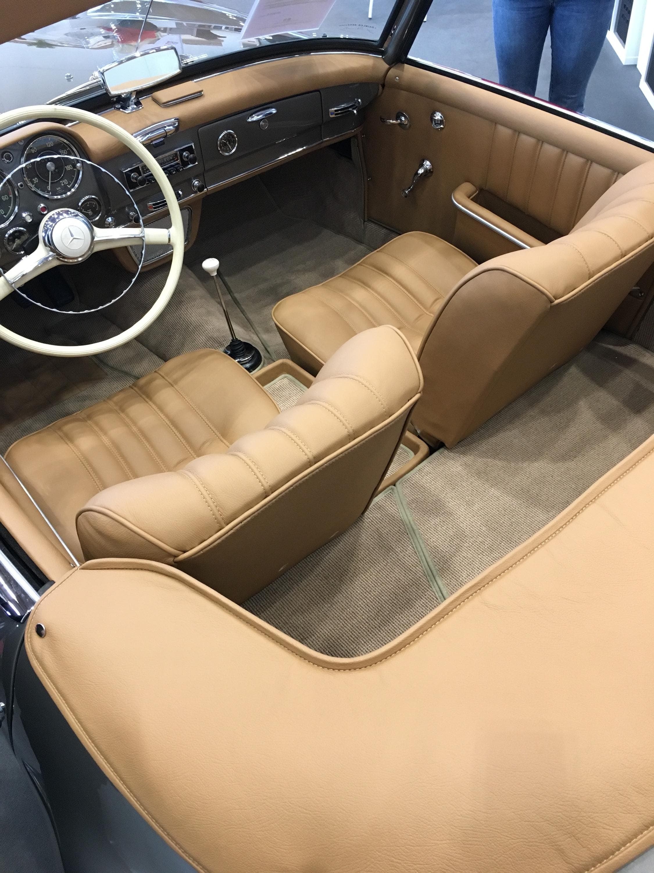 Seat covers leather "Natural" MB 190 SL W121